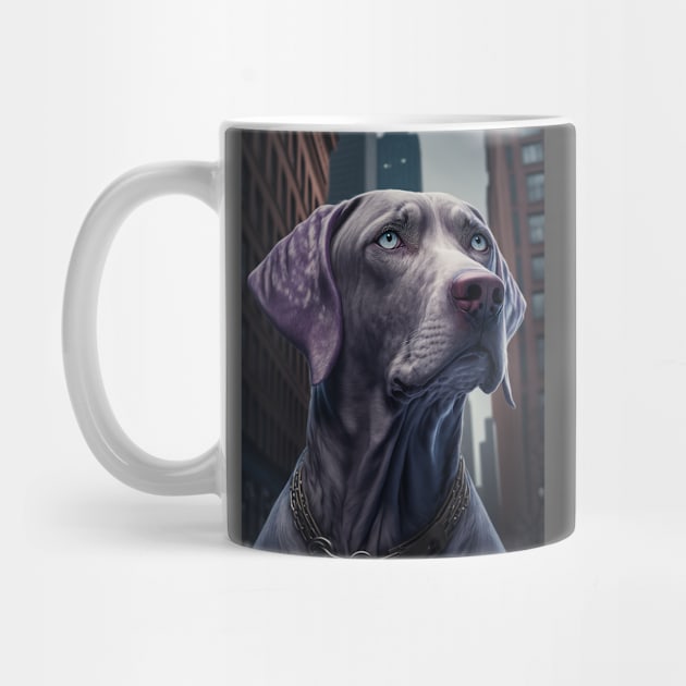 Weimaraner in NYC by Bee's Pickled Art